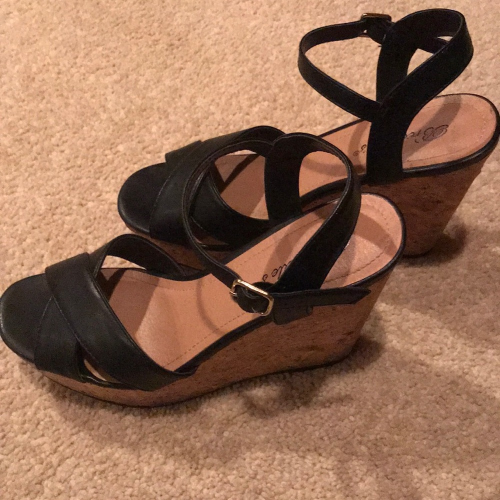 Black cork wedges like new - Picture 1 of 8